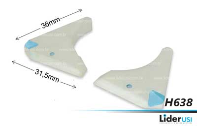 Peça Heidelberg - Lateral de Teflon (KOMPAC II SYSTEM)