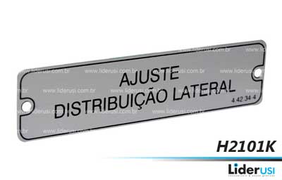 Peças Offset - Placa de Identificação Ajuste Distribuição Lateral