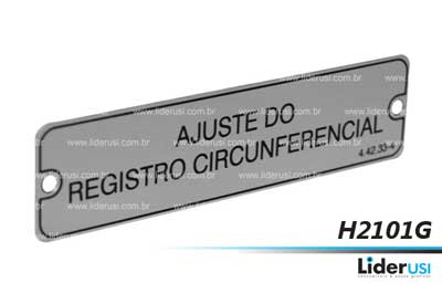 Peças Offset - Placa de Identificação Ajuste do Reg Circunferenci