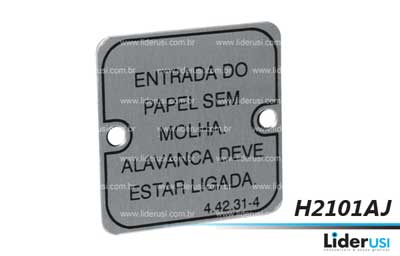 Peças Offset - Placa de Identificação