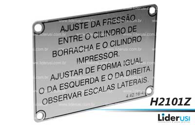 Peças Heidelberg - Placa de Identificação