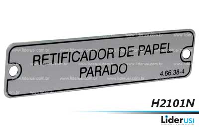 Peças Heidelberg - Placa de Identificação Retif de Papel Parado